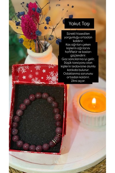 Buse Kaya Handmade Natural Stone - Ruby Stone Bracelet