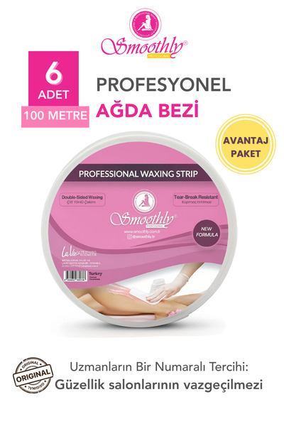 Smoothly Profesyonel Ağda Bezi 6 Adet | 100 Metre Dev Boy | Ekstra Dayanıklı ...