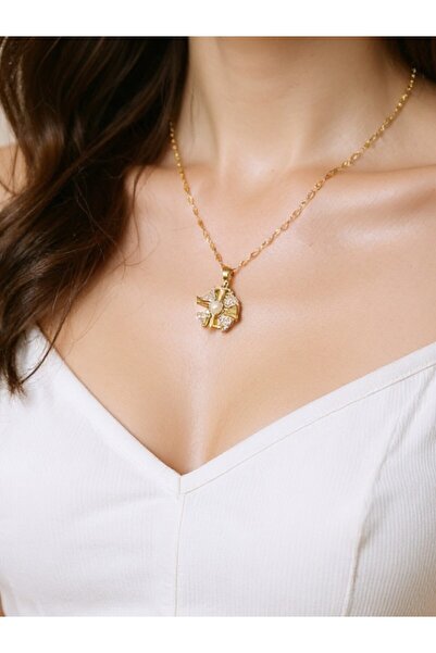 MODAMİRA AKSESUAR قلادة من الفولاذ 316L |   رياح الريحان |   عجلة مفصلة التفص...