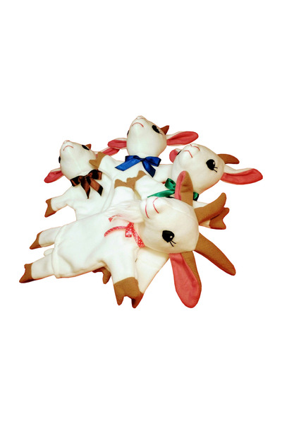 Pop Carmen Ramona Capra cu trei iezi-set 4 păpuși de mână/marionete de la Tamira