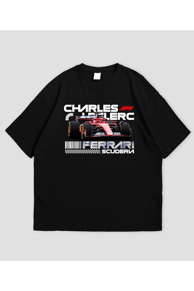 SVART WEAR تي شيرت تشارلز لوكليير مطبوع قصة فضفاضة للجنسين