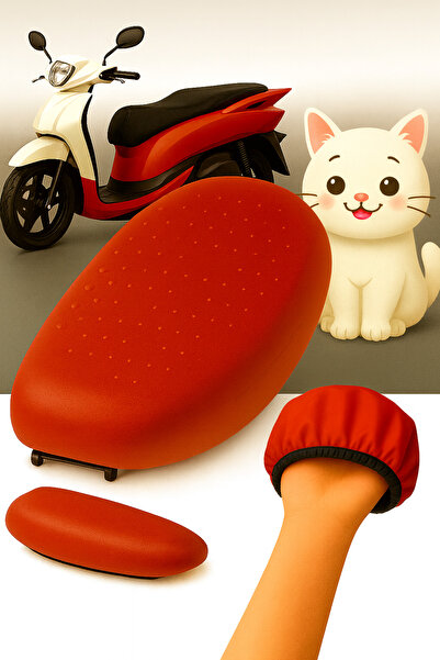 lawrenceshop غطاء مقعد دراجة نارية من الجلد متوافق مع Stmax Mega 100، غطاء مق...