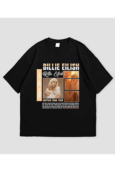 SVART WEAR Billie Eilish Mai fericită decât niciodată cu imprimeu supradimens...