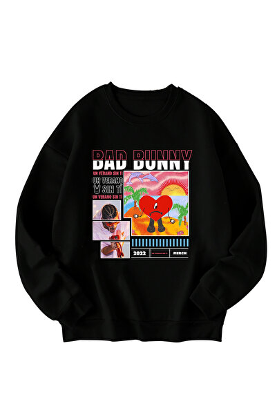 SVART WEAR Φούτερ Unisex Bad Bunny με τύπωμα oversized
