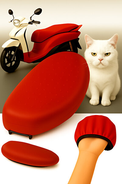 lawrenceshop Husa pentru scaun pentru motociclete Mondial 50 Revival, roșu, i...