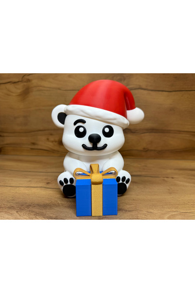 HasFar Tech شكل دب عيد الميلاد |   زخرفة هدية موضوع عيد الميلاد 12 سم