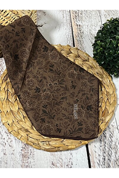 Aydmr Aksesuar Lopres Pamuk Soft Eşarp Kahverengi Serisi 50024