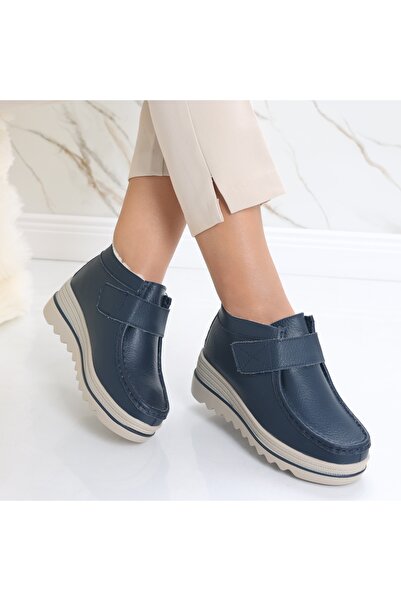 Botinelli Women's Fur-lined Boots Bluemarin Made of Leather Tanela, 36