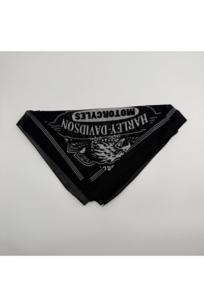 Ma.re accessories Harley-Davidson %100 Pamuk Siyah Bandana (52x52 cm)