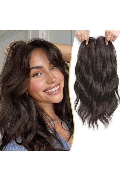 OEM Ms Taj wig, 40 cm, wavy, satin, synthetic, with clips, with bangs