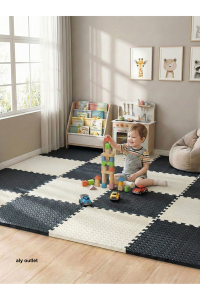 CARPAZAR 16 Parça Premium 50x50 Puzzle Mat - 200x200 cm Kurulumlu Oyun Spor M...