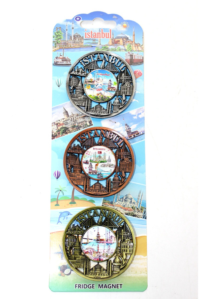 Livenda Istanbul Themed Metal Magnet Set of 3 Liv849