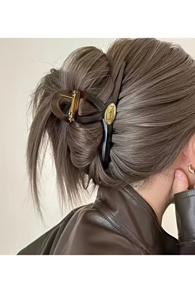 Lumel Takı Büyük Kahverengi Dikdörtgen Mandal Toka