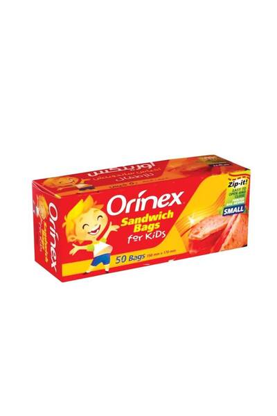 Orinex أكياس سندويشات للأطفال 50 قطعة