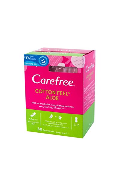 Carefree Women's Sanitary Pads Cotton & Aloe Touch - 30 Pads