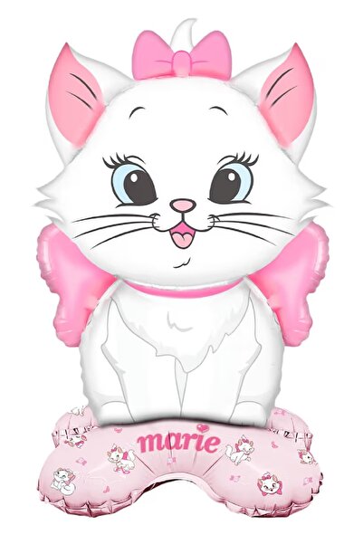 BKMC PARTY بالون فويل على شكل قطة بيضاء بأرجل من كيتي ماري