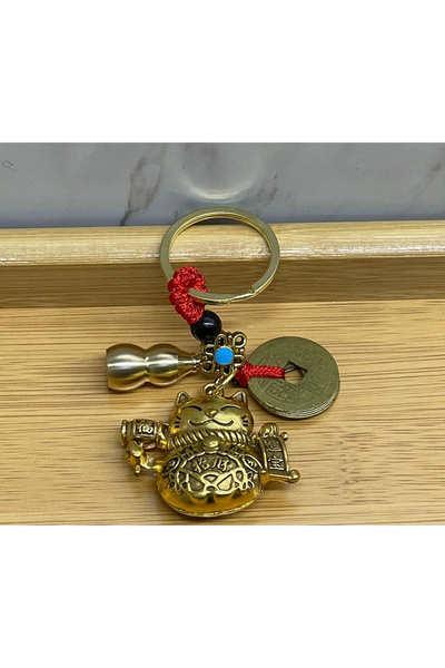 Livenda Metal Luck and Prosperity Cat Keychain Liv467