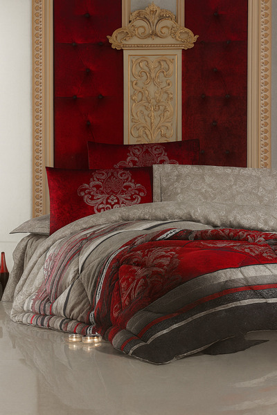 STUDIO HOME DESIGN Uyku Seti - Pamuk Saten - Azra Bordo - Çift Kişilik