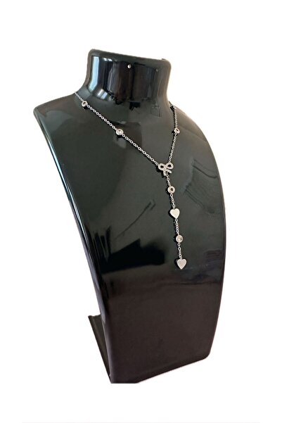thehersjewelry Çelik Kurdele Kalp Y Kolye