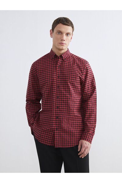 LC Waikiki Lcwaikiki Classic Regular Fit Plaid Poplin Men's Shirt