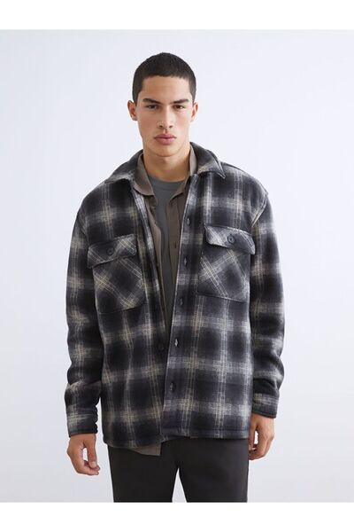 LC Waikiki Xside Casual Fit Long Sleeve Plaid Men Shirt Jacket