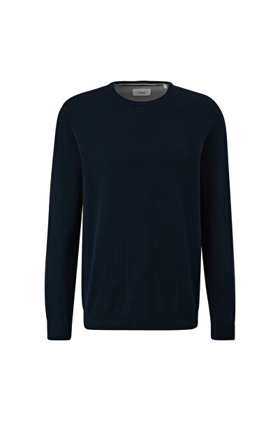 s.Oliver Herren Strickpullover - Basic, Rundhals, Baumwolle, einfarbig