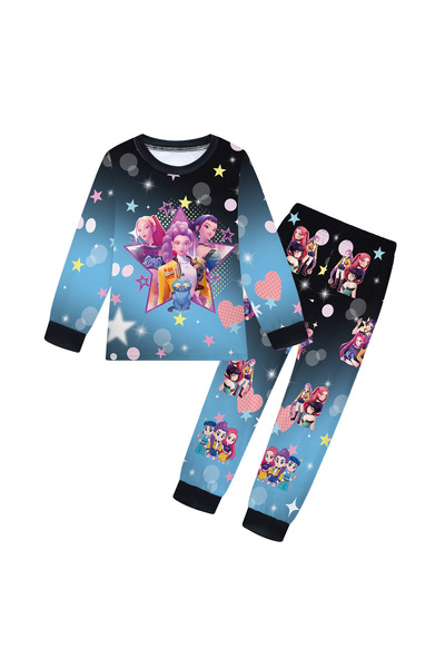 NO BRAND K-Pop Devil Hunter Kids' Pajamas, Long Sleeves and Pants, Home Wear,...