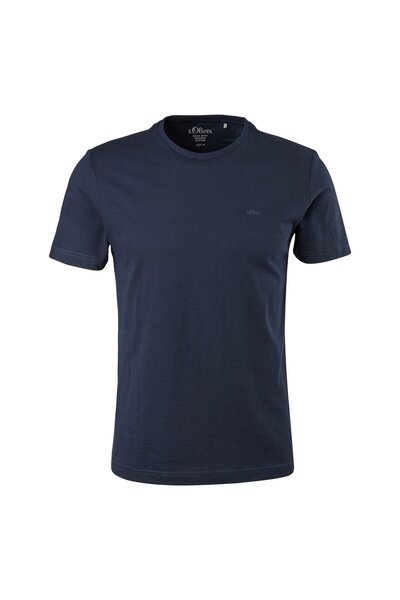 s.Oliver Herren T-Shirt - Basic, Rundhals, Baumwolle, einfarbig
