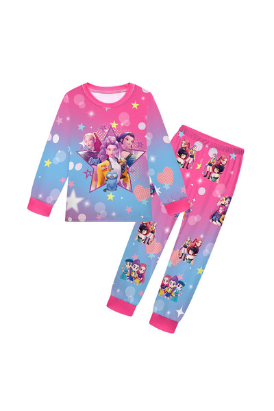 NO BRAND K-Pop Devil Hunter Kids' Pajamas, Long Sleeves and Pants, Homewear, ...