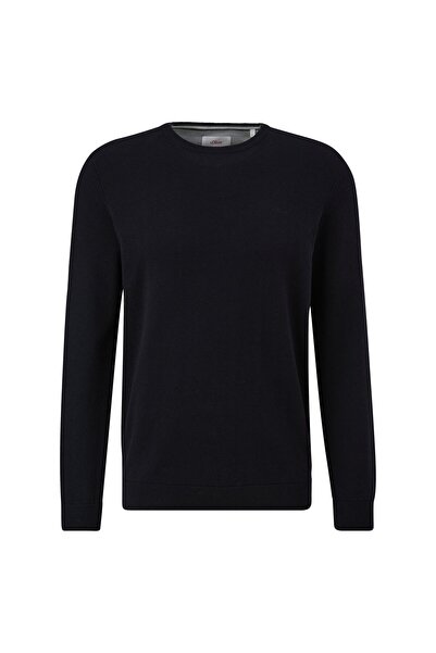 s.Oliver Herren Strickpullover - Basic, Rundhals, Baumwolle, einfarbig