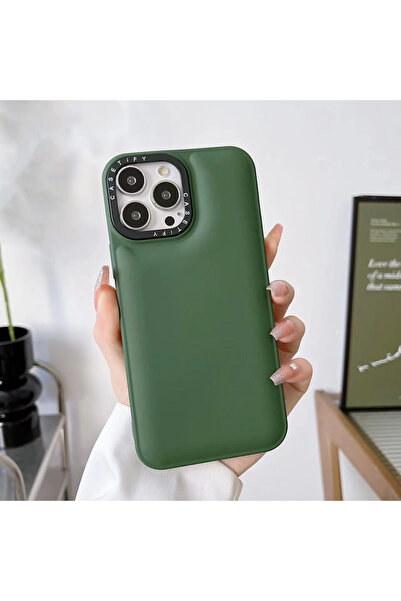Aktech iPhone 13 Pro Max Compatible Simple Stylish Green Case