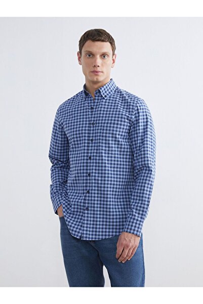 LC Waikiki Lcwaikiki Classic Regular Fit Plaid Poplin Men's Shirt