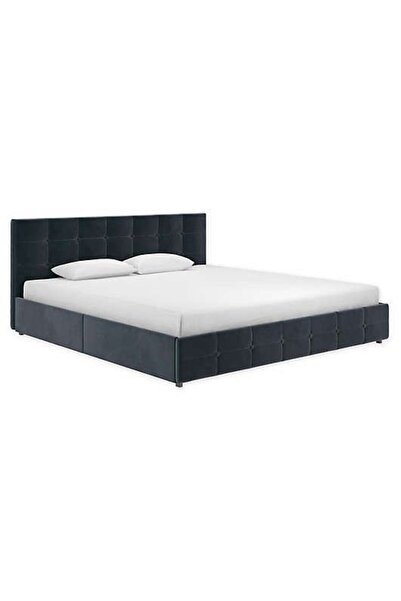 Abdo1996 Ellen Velvet Gray Bed