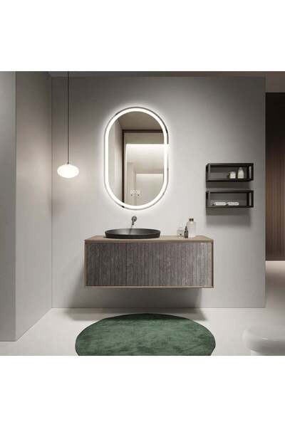 shark design Oglindă LED ovală 50×80 cm, senzor de mișcare premium reglabil, ...