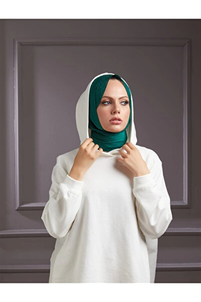 LA BOUTIQUE وشاح عشبي نباتي باللون الأخضر الزمردي