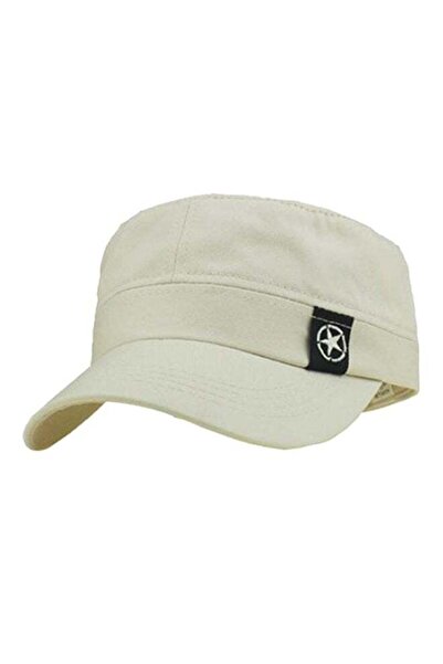 DOMEET قبعة بيضاء قابلة للتعديل بنقشة نجوم