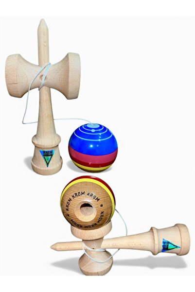 GIA'S WORLD Kendama Krom Space -Jucarie interactiva profesionala + ata de rezerva