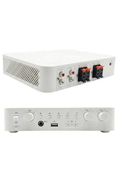 Powermaster Hik vision DS-QAE0A60G1-VB 60W 2 Bölgeli Analog Amfi Amplifikatör USB/Bluetooth/Mik/RCA