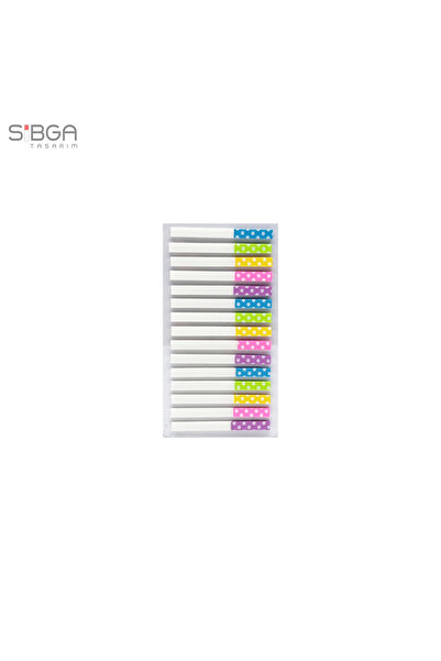 sibga tasarım Küçük İnce Şerit 300 yaprak Şeffaf Renkli Postit Post-it Post It. Kitap Ayracı Ayraç Postit Sticker