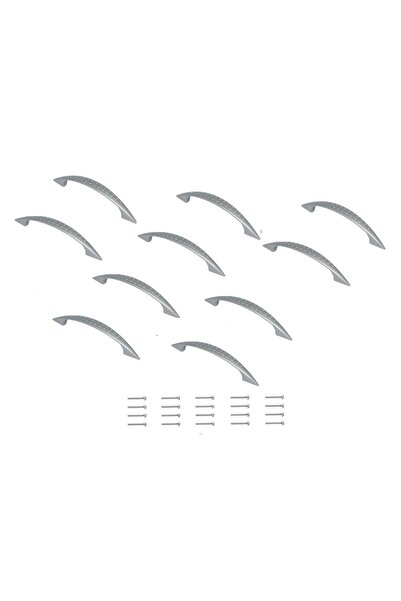 OEM Noktali metal handle, 96 mm, aluminum finish/set of 10 pieces