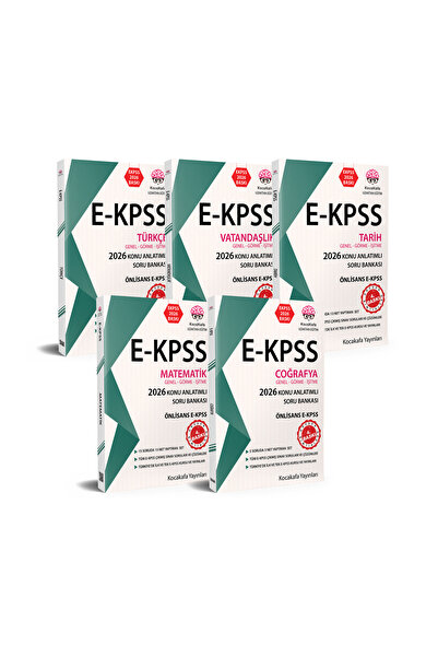 Kocakafa Yayınları EKPSS ÖNLİSANS KONU ANLATIMLI SORU BANKASI 5'Lİ SET GENEL-...