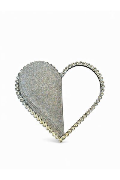 balbagss Women's Evening Dress Engagement Wedding Special Occasion Heart-Shaped Stone Design Handbag