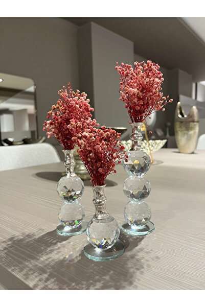 Crystal Bloom Üçlü Kuru Çiçek Set