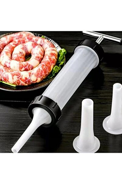OEM Manual Sausage Maker with 2 Funnels, Made of PVC – Sausage Filling Machine for Home Use