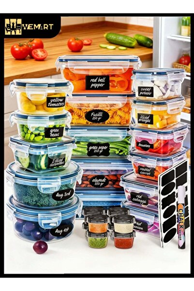 Wemart 48-Pack Food Storage Containers with Snap-Lock Lids