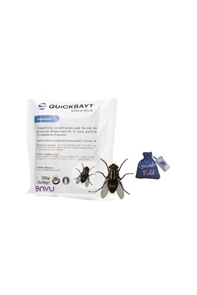 envu Insecticid QuickBayt WG 10 Granule împotriva muștelor, 250 g (5x50 g) + Plic lavandă LF 10 g
