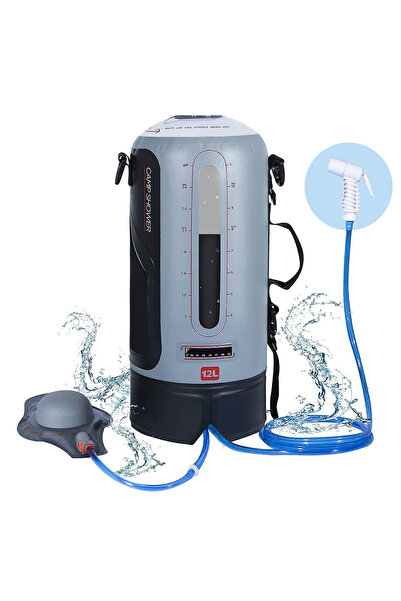OEM Portable Shower Bag for Camping/Truck Drivers/Hiking, with Foot Pump, 12 L Reservoir