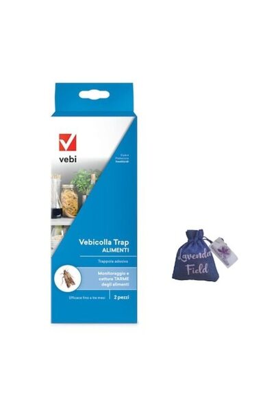 Vebi Capcane lipicioase pentru molii alimentare Vebicolla 2 buc și pliculeț cu lavandă LF 10 g