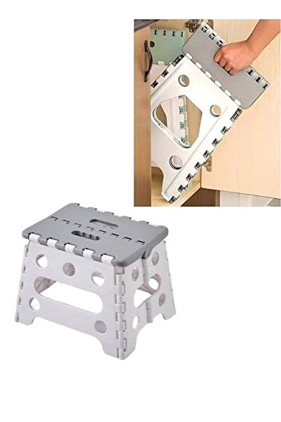 DOMEET Folding Step Stool, Plastic Portable Footstool, Supports up to 240 lbs