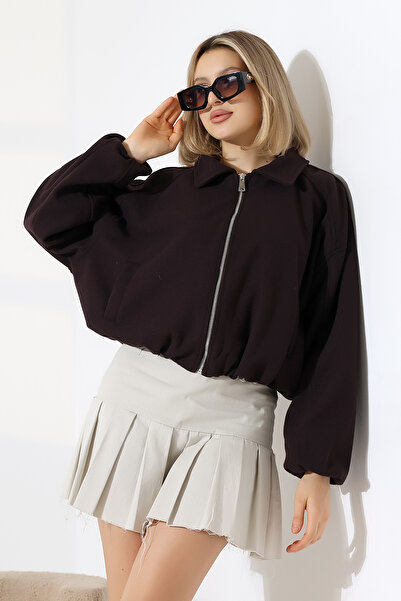 stcococix since 1990 Women's New Season Crop Cashmere Bomber Jacket